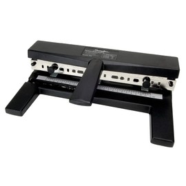 Swingline 3 Hole Punch Heavy Duty, 40 Sheet Capacity Three Hole Puncher 3 Ring, Adjustable 2-7 Hole Paper Punch, Black (74440)