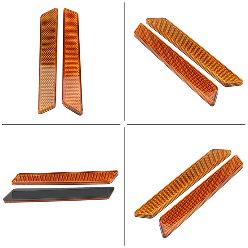 Pair of Hard Saddlebag Latch Cover Reflectors for FLHT FLT