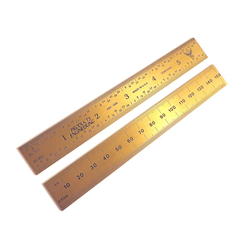 PEC Tools Rigid 6" 150 mm English/Metric Titanium Nitride Coated