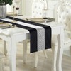 Deggodech Black Table Runner 180 cm Glitter Table Runner Silver