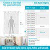 Ga-Geetopia Extra Long - 3D EVA Shower Curtain Liner Water