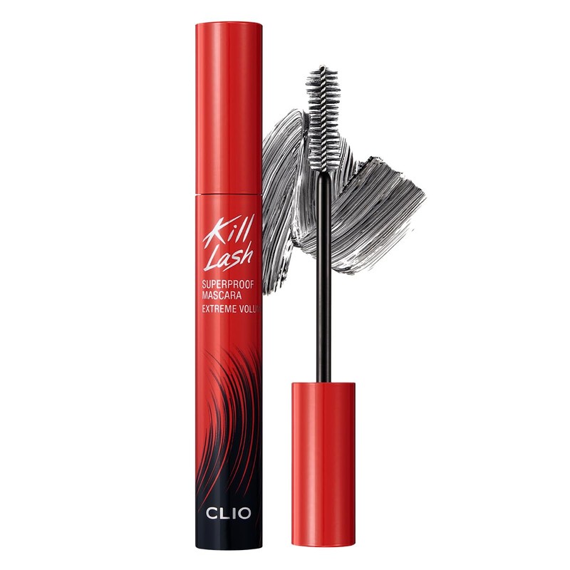CLIO Kill Lash Superproof Mascara, Tubing Mascara, Smudge-Proof, Flake-Proof &