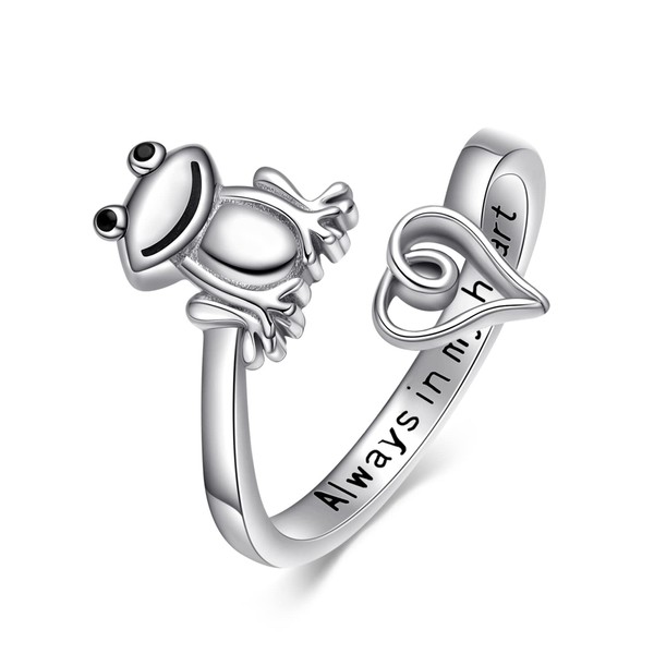 Palpitate Frog Rings Frog Rings for Women Animal Heart Rings