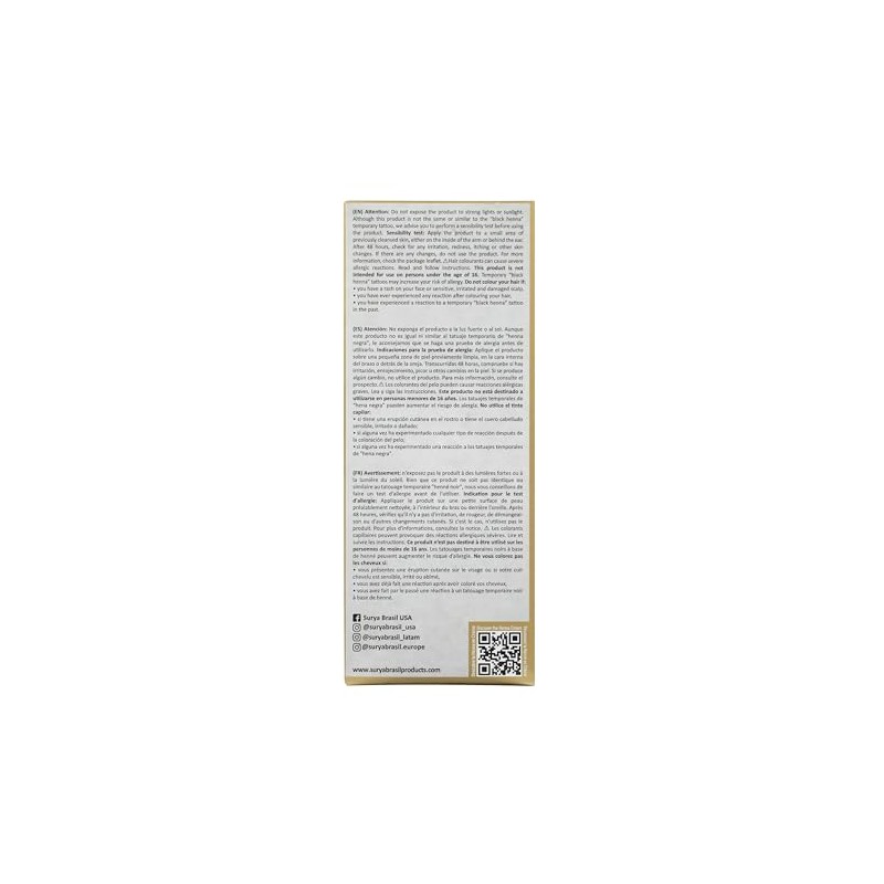 Surya Henna crema café oscuro 2.31 oz. (Paquete de 4)