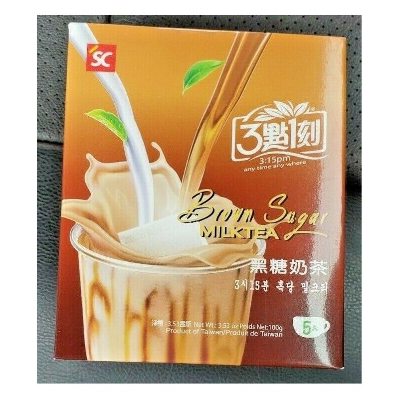 3:15PM 2 PACK 3:15PM BROWN SUGAR MILK TEA , TEABAGS