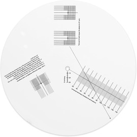 Turntable Cartridge Alignment Protractor, Anti-Slip LP Vinyl Record Calibration Plate, White, Style-B (Style-B)