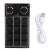 Programmable Macro Keyboard 2 Knobs Blue Switch Black 12 Keys