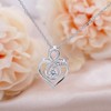 Elensan Charms Sterling Silver Pendant Necklace for Women Cubic Zirconia