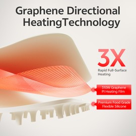 Stylstoreazy Food Warming Mat,Graphene Detachable Electric Warming Tray Silicone Heating Mat with 6 Level Temperature and 6 Hours Timer,Roll Up Food Warmer for Buffets Server,Parties, Gatherings