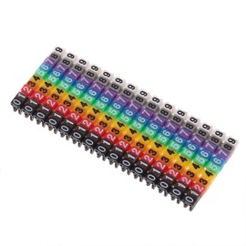 BIlinli 150 Pcs Cable Markers Colourful C-Type Marker Number Tag Label For 2-3mm Wire