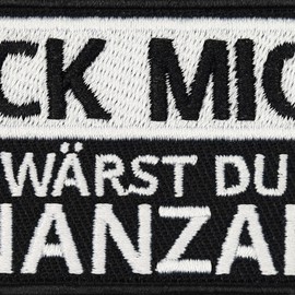 EXPRESS-STICKEREI Sew-On Patch Me - als wärst du das Finanzamt Patch Funny Fun Sticker for Sewing/Ironing | Applique Jeans Patch for All Fabrics | Fabric Applique 75 x 40 mm