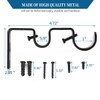Anndason Heavy Duty Curtain Rod Brackets Double Curtain Rod Brackets