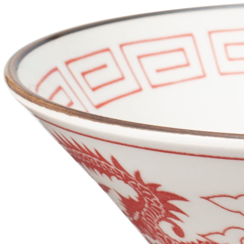 Marusankondo 22502 Ramen, Donburi, Pottery, Tableware, Ssangyong, Red, Dishwasher Safe,