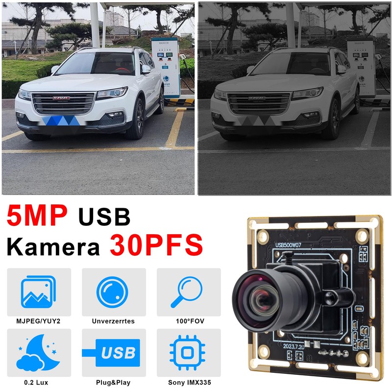 Svpro 5MP USB Camera Module Wide Angle Board Camera with