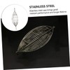 KOMBIUDA 1pcs Stainless Steel Olive Shape Fishing Bait Cage for