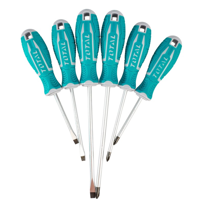 TOTAL - Screwdriver Set 6 Pieces | Chrome Vanadium Steel