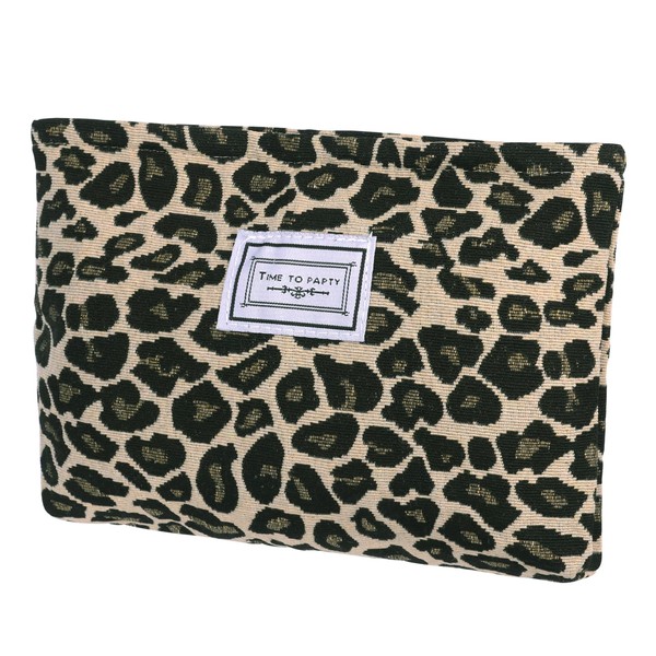 Creaher Leopard Cosmetic Bag Waterproof Make Up Bag with Zipper,