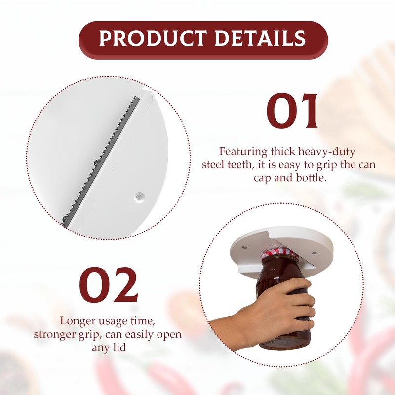 1 PC Under Cabinet Jar Openers for Weak Hands, Stainless
