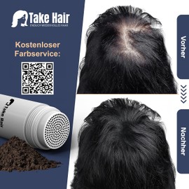 Take Hair Scattered Hair for Women I Holds in Rain and Wind I 25 g Pouring Hair for Hair Thickening I Hair Fibres I Hair Powder I Scattered Hair Women for Hair Loss I Hair Powder (Scattered Hair Red)