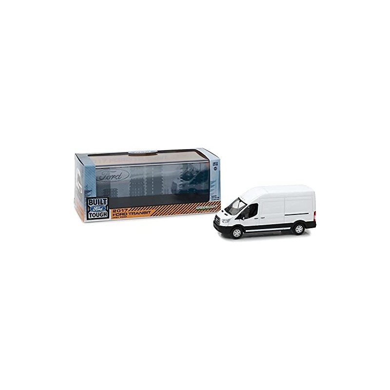 Collectibles Greenlight 86083 2017 Ford Transit Extended Van High Roof-White