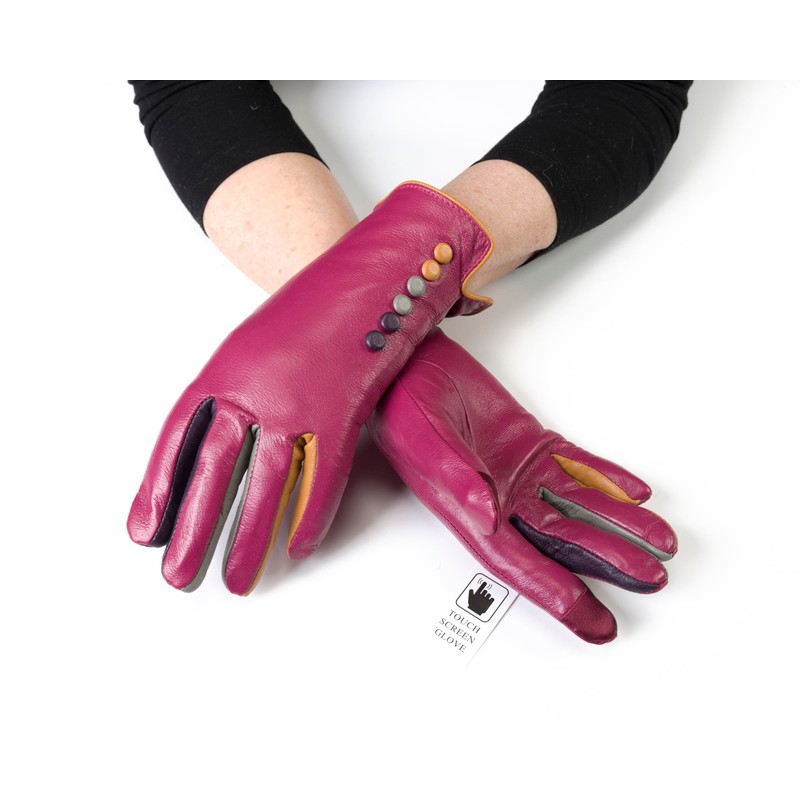 Vera Tucci TIFFANY G01 Leather Multi Colour Button & Fingers