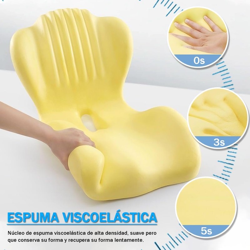 Cojín de Espalda y de Silla Combinado, Cojín y Asiento