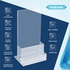 Stazilix 2 Pack Acrylic Brochure Holder Stand 4‘’, Clear brochure
