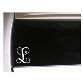 Letter L Vine Monogram Initial 5" Vinyl Sticker Car DecalL11 Window