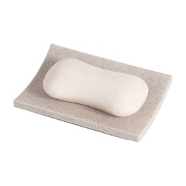 IMEEA Soap Dish Bathroom Soap Dishes for Bar Soap Resin Soap Tray for Shower (Beige)