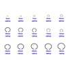 Metric 15-Sizes Round Wire C-Clips External Retaining Rings Assortment Kit;Round