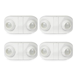 LimoLighting [4-Pack] New Gen. LED 360° Adjustable Double Heads Combo Light Dual LED Emergency Exit Light Battery Backup, UL & ETL Listed High Light Output for Business, Commercial, Model A, AGG3409