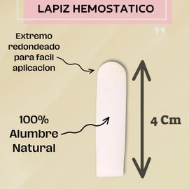 Blood-cutting, hemostatic and astringent pen Pack (12 units of 5g) Ideal after shaving or for any surface cut. 100% natural alum stone.