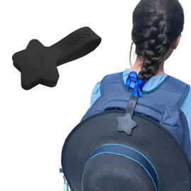 Kiiss Hat Clip - Magnetic Hat Holder for Traveling Bags, Backpacks, Purses, Totes and More, Hands Free Bag Luggage Accessory (Black)