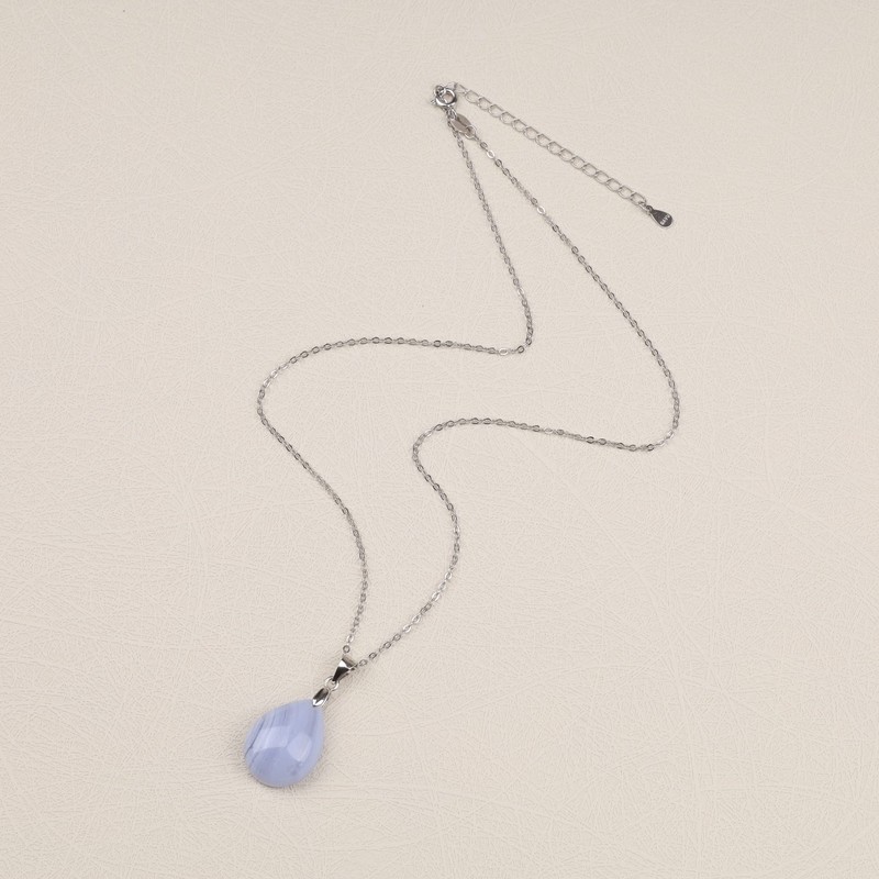 GAVU - Collar de plata de ley 925 con cristales