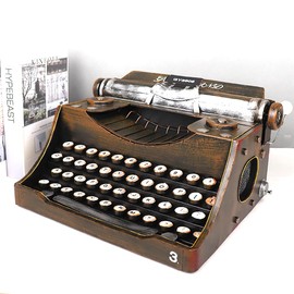 PODEC Simulation Typewriter Model, Decoration Antique Typewriter Model, Portable Home Office Desktop Display Collection, Unable to Type Words, for Home,Office, Bar Decoration Ornaments