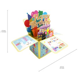 FurniGift Funny Pop Up Birthday Cards,Lovely Cat 3D Greeting Card for Cat Lovers,Special Birthday Gifts for Women Men Son Daughter Friend