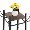 VECELO Industrial Coat Rack,Enterway Clothes Stand with 2 Tier Storage