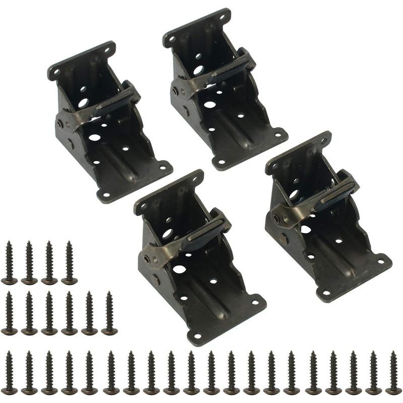 Folding Brackets, Lock Extension Support for Table Bed Leg, Bronze
