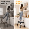 Adjustable Folding Step Stool with 3 Heights, 6.7-9 in, Non-Slip