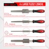 SETTECH 31PCS Metal File Set with Case,4PCS Carbon Steel Flat,