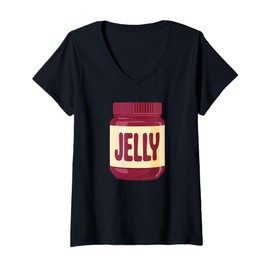 Womens Jelly Shirt Adult Men Women Kids Peanut Butter Costume V-Neck T-Shirt