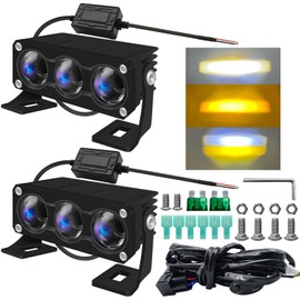 Fenikso 4inch Slim Light Bar Led 45W 2000LM Slim Single Row Lightbar Driving Combo Beam Off Road Work Lights with Mounting Brackets & 6D Reflectors for Truck, Car, Cabin, Boat, ATV, UTV 2Pcs