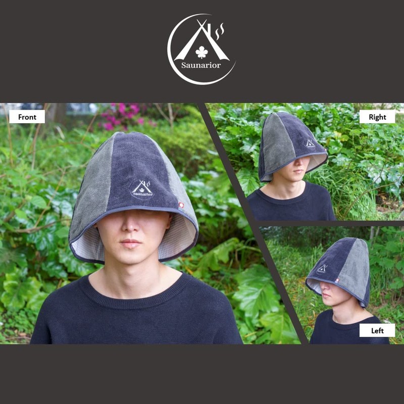 Saunarior Sauna Hat, Imabari Towel, Men's, Women's, Large, Deep
