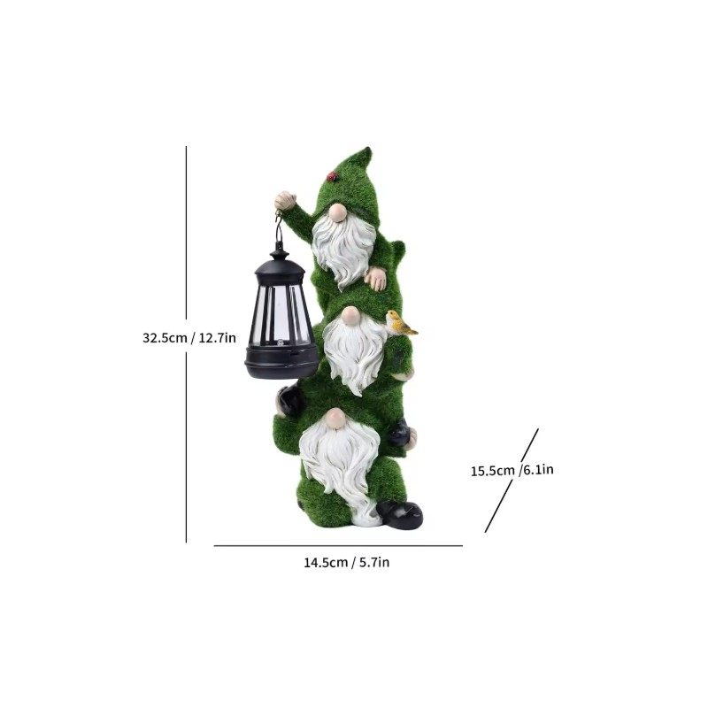 Solar Gnome Garden Statue for Outdoor Decor – Cute LED
