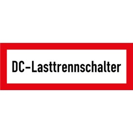 Sticker Note "DC Disconnect Switch" Fire Protection Sign Foil DIN 4066 | Choice of Sizes Made in Germany, Sizes Name: Sticker | 148 x 52 mm