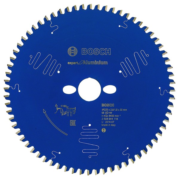 Bosch 2608644118 Exalt 68 Tooth Top Precision Circular Saw Blade, 0 V, Blue