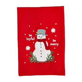 Mud Pie Embroidered Towel, Snowman, 21" x 14"