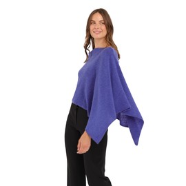 CLAUDIA NICHOLE by Alashan 100% Cashmere Luxe Dress Topper Poncho - Lightweight, Soft, Cozy & Versatile - One Size Fit with 60 Plus Colors- Great Gift Item - Cape Cod