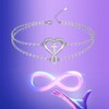 Jewlikee Infinity Anklet Womens 925 Sterling Silver Infinity Ankle Bracelet