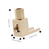 OSALADI 4pcs Shaped Right Angle Banana Speaker Spade Connector Plated